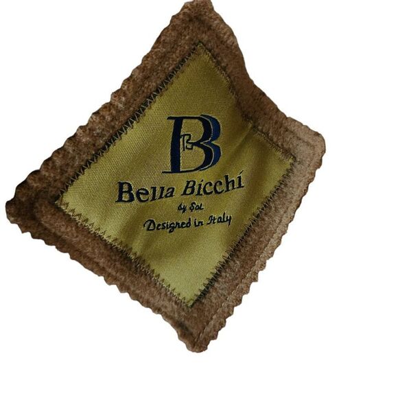 Vintage Bella Bicchi Fur Collar Swing Coat Womens M Brown Cashmere Wool - Picture 6 of 12